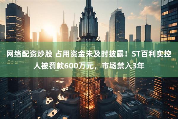 网络配资炒股 占用资金未及时披露！ST百利实控人被罚款600万元，市场禁入3年